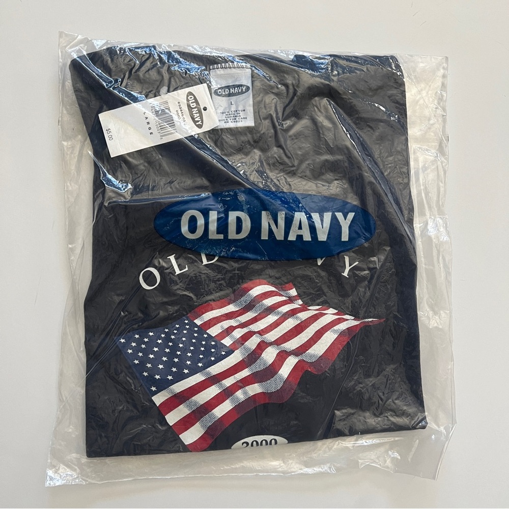 Deadstock Old Navy 2000 Navy Blue Large, y2k nwt